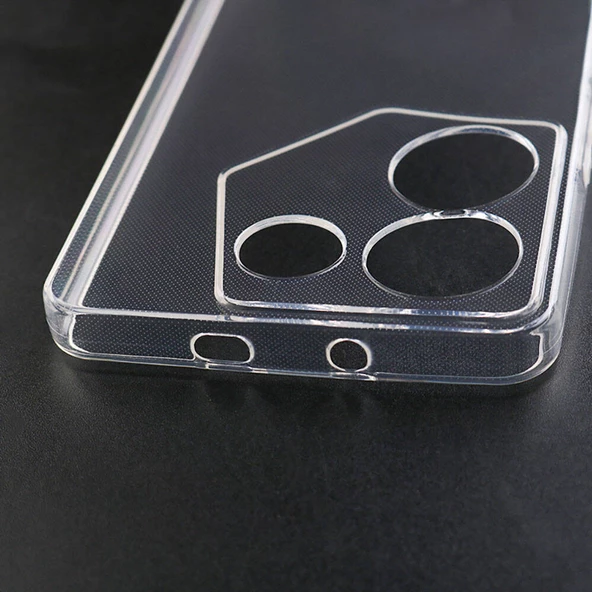 Nevarium Tecno Camon 20 Pro 4G Uyumlu Kılıf Lüx Şeffaf Kamera Korumalı Silikon Kılıf - 3