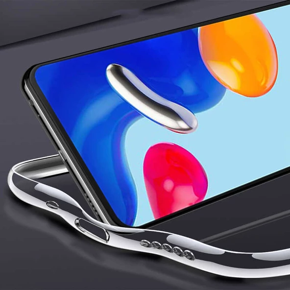 Nevarium Xiaomi Redmi Note 11 Pro 5G Uyumlu Kılıf Lüx Şeffaf Kamera Korumalı Silikon Kılıf - Resim 3