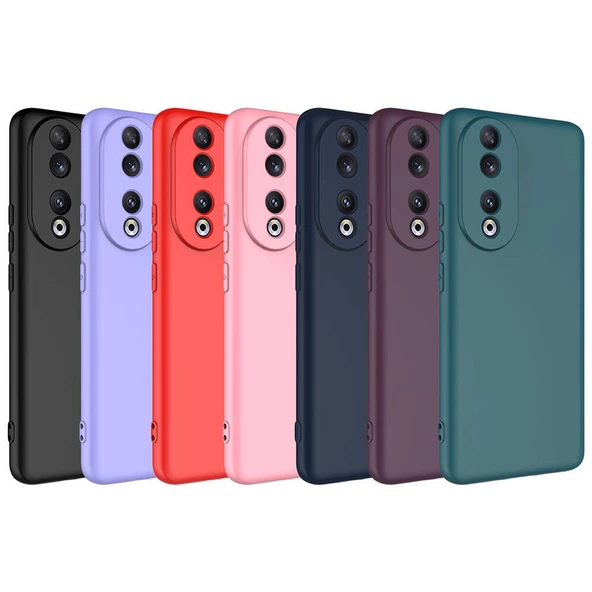 Nevarium Huawei Honor 90 Uyumlu Kılıf Lansman İçi Kadife Kamera Korumalı Mara Silikon Kılıf - Resim 2