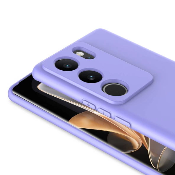 Nevarium Vivo V29 5G Uyumlu Kılıf Lansman İçi Kadife Kamera Korumalı Mara Silikon Kılıf - 2