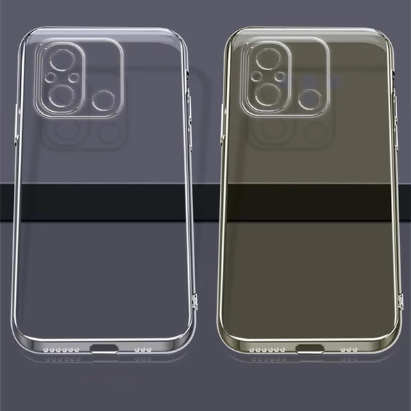 Nevarium Xiaomi Redmi 12C Uyumlu Kılıf Lüx Şeffaf Kamera Korumalı Silikon Kılıf - Resim 2