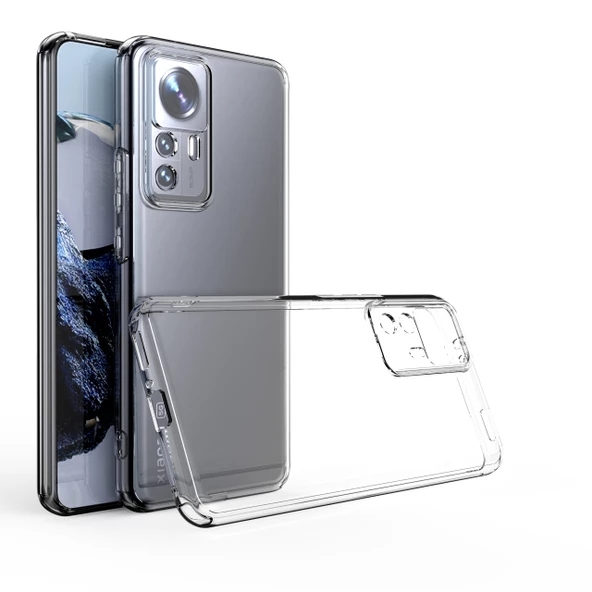 Nevarium Xiaomi Mi 12T Uyumlu Kılıf Lüx Şeffaf Kamera Korumalı Silikon Kılıf ürün görseli