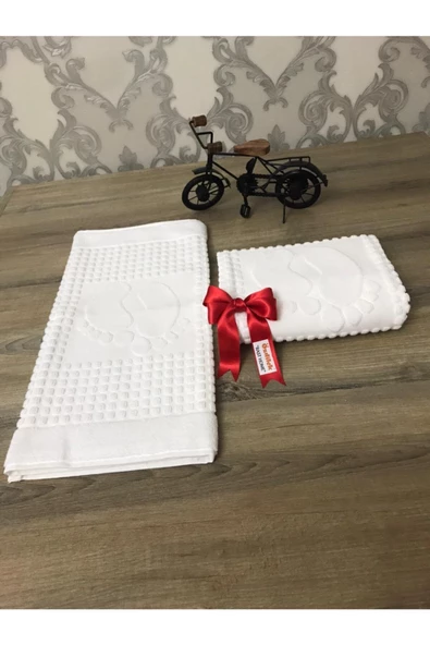 Banyo Ayak Havlusu 2'li(Beyaz) - 2