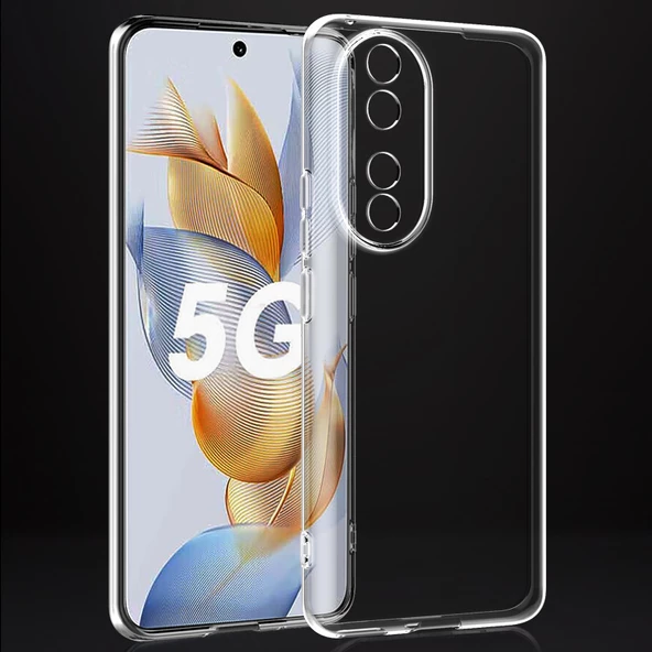 Nevarium Huawei Honor 90 Uyumlu Kılıf Lüx Şeffaf Kamera Korumalı Silikon Kılıf - Resim 2