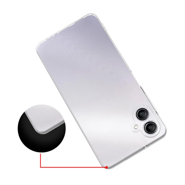 Nevarium Samsung Galaxy A06 Uyumlu Kılıf Lüx Şeffaf Kamera Korumalı Silikon Kılıf - Resim 3