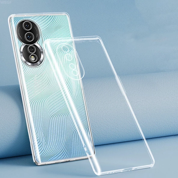 Nevarium Huawei Honor 90 Uyumlu Kılıf Lüx Şeffaf Kamera Korumalı Silikon Kılıf - Resim 3
