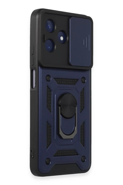 Nevarium Realme C53 Uyumlu Kılıf Pars Lens Sürgülü Yüzüklü Standlı Korumalı Kılıf - Resim 2