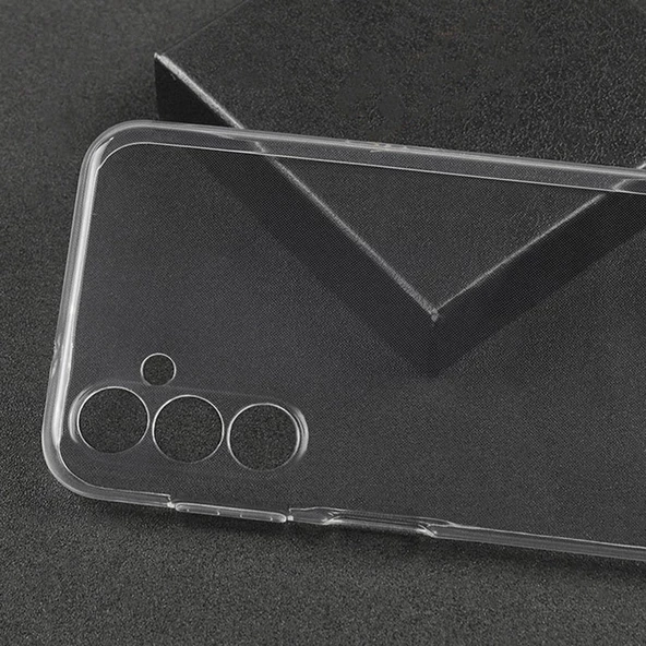 Nevarium Samsung Galaxy M14 Uyumlu Kılıf Lüx Şeffaf Kamera Korumalı Silikon Kılıf - Resim 2