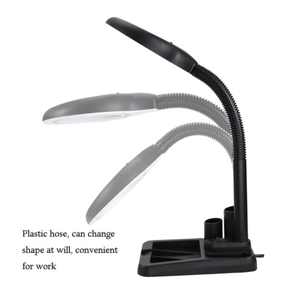 Esnek 5x /10x,40 Led Işıklı Büyüteç ,lamba  Büyüteç Okuma, Çalışma Lehim Masa Lambası A808 - 5