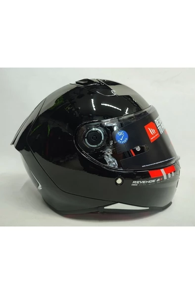 Kask Revenge 2 Solıd A11 Gloss Black Şeffaf Vizörlü 14b - 4