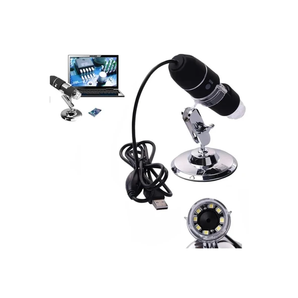 1600x Usb Dijital Mikroskop Kamera Endoskop 8led Büyüteç Metal Standı - 7