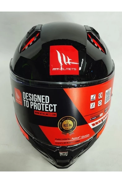 Kask Revenge 2 Solıd A11 Gloss Black Şeffaf Vizörlü 14b - 6