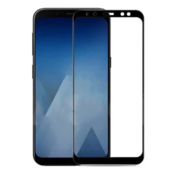 Galaxy A7 2018 Zore Kenarları Kırılmaya Dayanıklı Cam Ekran Koruyucu