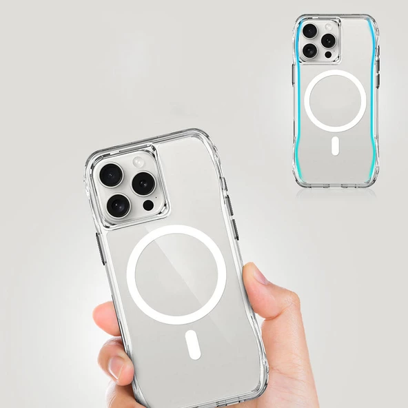 Apple iPhone 16 Pro Max Kılıf Zore M-safe Şarj Özellikli T-Max M-safe Kapak - 9