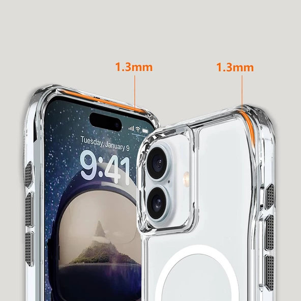 Apple iPhone 16 Kılıf Zore M-safe Şarj Özellikli T-Max M-safe Kapak - 6
