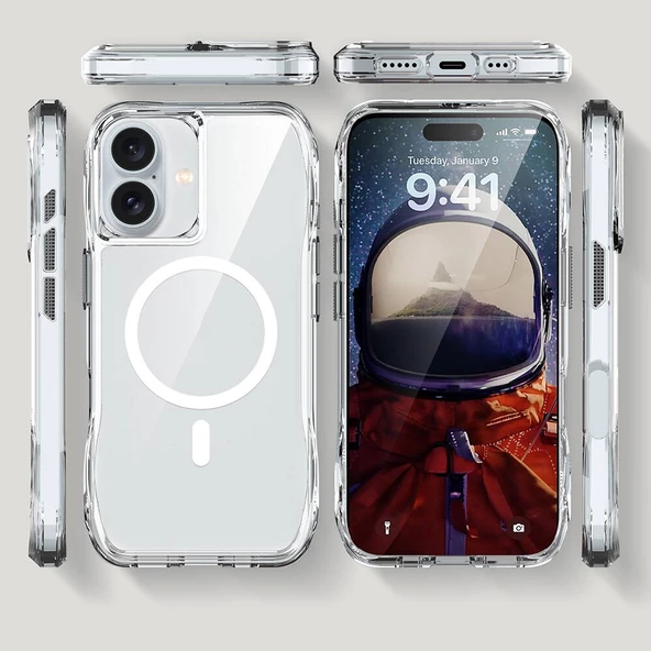 Apple iPhone 16 Kılıf Zore M-safe Şarj Özellikli T-Max M-safe Kapak - 2