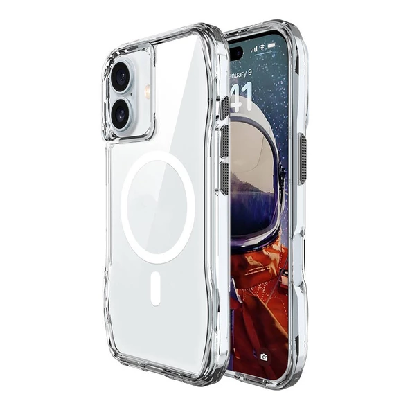 Apple iPhone 16 Plus Kılıf Zore M-safe Şarj Özellikli T-Max M-safe Kapak