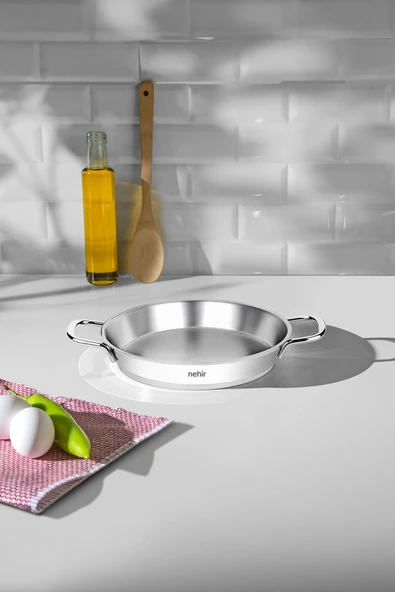 Nehir silver çelik 20 cm italyan omlet sahan kapaksız