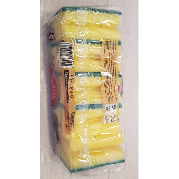 Bulaşık Süngeri Oluklu 5 li - 2