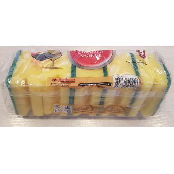 Bulaşık Süngeri Oluklu 5 li - 3