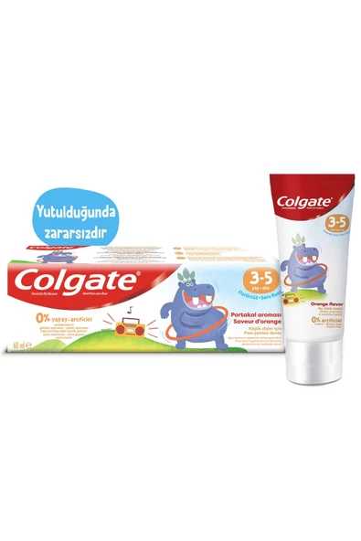 Colgate Portakal Aromalı 3-5 Yaş Florürsüz Çocuk Diş Macunu 60 ml