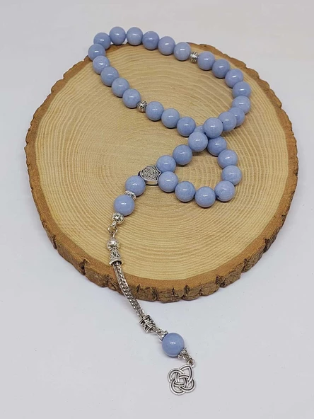 Angelit Taşı 33lük Tesbih 10mm (36020) - Resim 4