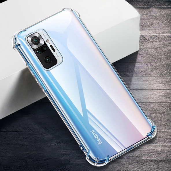 Xiaomi Redmi Note 10 Pro Kılıf Köşeleri Airbagli Anti Şok Şeffaf Zırh - 2