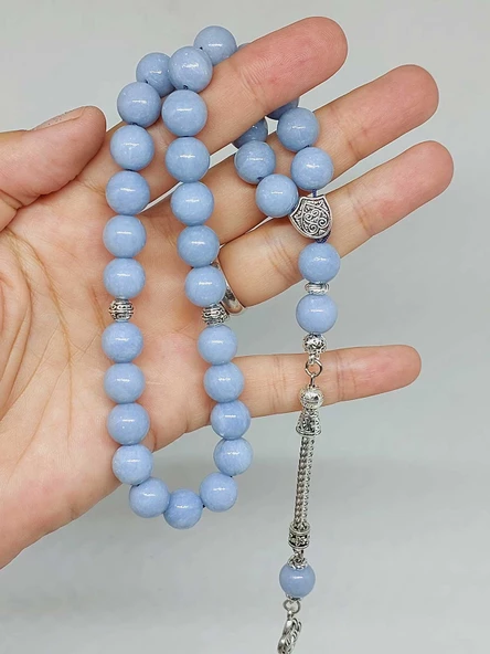 Angelit Taşı 33lük Tesbih 10mm (36020) - Resim 5