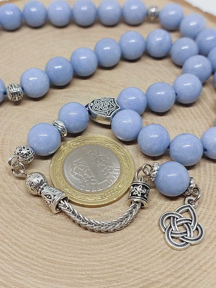 Angelit Taşı 33lük Tesbih 10mm (36020) - Resim 3