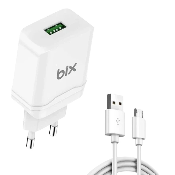 Bix bxqc18m 18w fast qualcoom 3.0 Chargıng adapter & mıkro usb cable