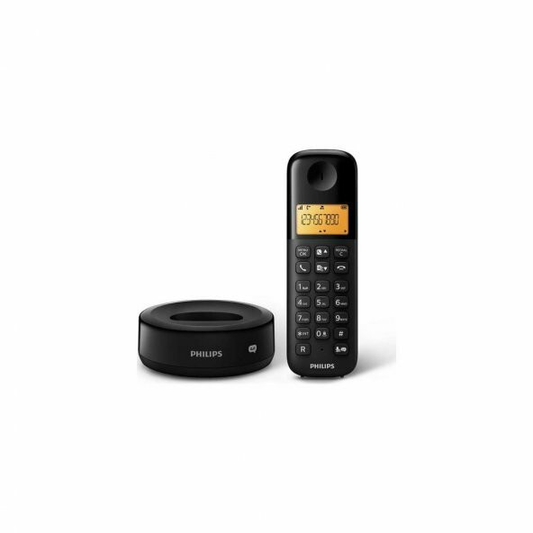Philips D1651B/01 Kablosuz Dect Telsiz Telefon Siyah