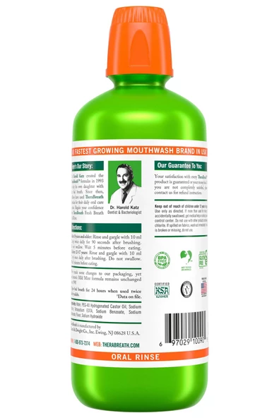 Thera Breath Fresh Breath Mild Mint Ağız Çalkalama Suyu 1LT - 3