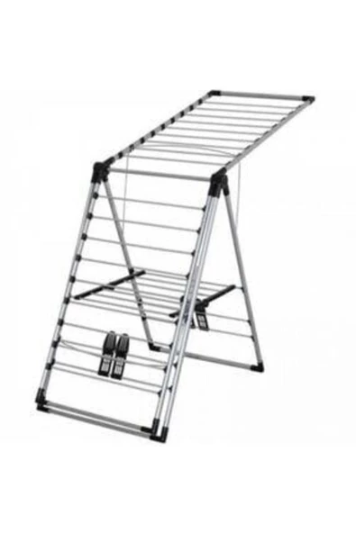 Metal Enzade Çamaşır Kurutma Askısı Lüx Kalın Borulu 200 x 280 Siyah - 5