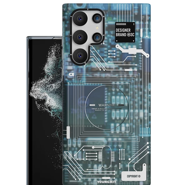 Youngkit Galaxy S22 Ultra Kılıf YoungKit Technology Serisi Kapak - Resim 3