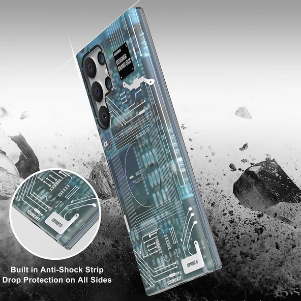 Youngkit Galaxy S22 Ultra Kılıf YoungKit Technology Serisi Kapak - Resim 7