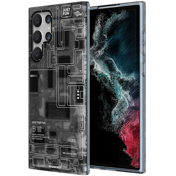 Youngkit Galaxy S22 Ultra Kılıf YoungKit Technology Serisi Kapak - Resim 9