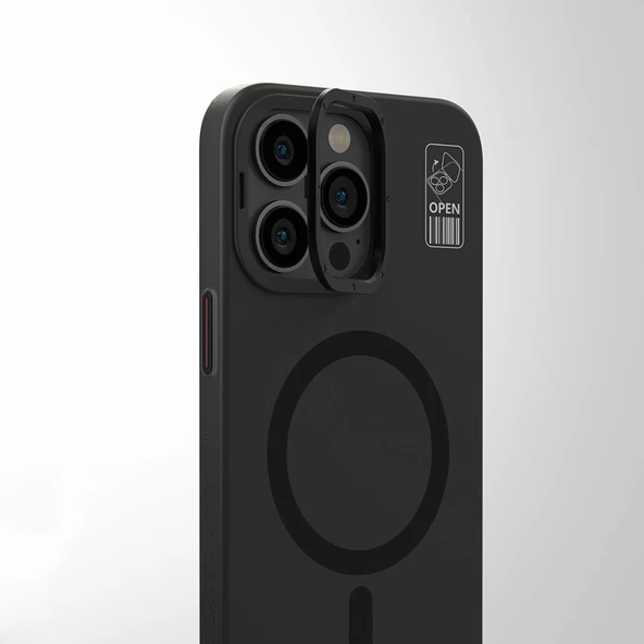 Youngkit Apple iPhone 14 Pro Kılıf Magsafe Şarj Özellikli Standlı YoungKit Hermit Bracket Serisi Kapak - Resim 5