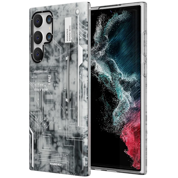 Youngkit Galaxy S22 Ultra Kılıf YoungKit Technology Serisi Kapak - Resim 12