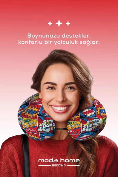 Moda Home Bedding 2li Seyahat Yastığı Pop Art - 4