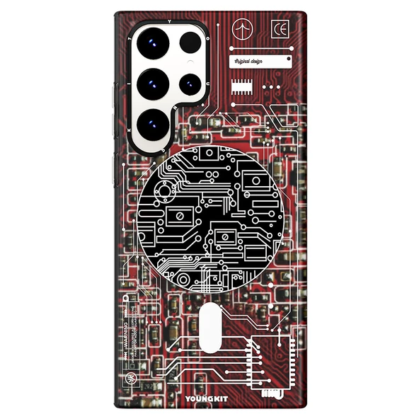 Youngkit Galaxy S23 Ultra Kılıf Magsafe Şarj Özellikli YoungKit Technology Serisi Kapak - Resim 10