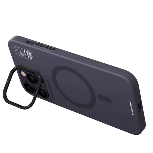 Youngkit Apple iPhone 14 Pro Kılıf Magsafe Şarj Özellikli Standlı YoungKit Hermit Bracket Serisi Kapak - Resim 8
