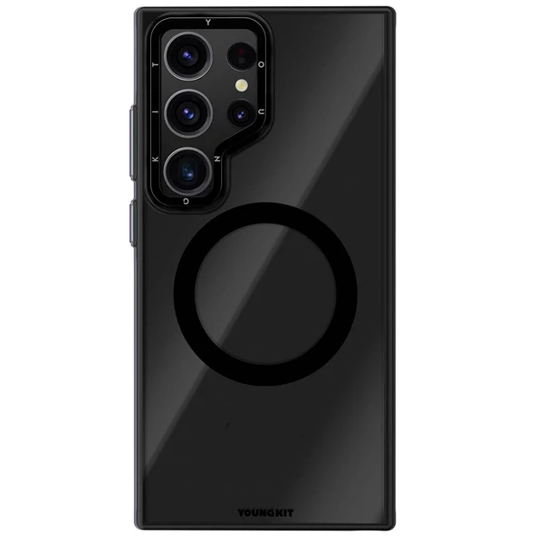 Youngkit Galaxy S24 Ultra Kılıf Magsafe Şarj Özellikli Sararma Önleyici Youngkit Crystal Grid Kapak - Resim 12