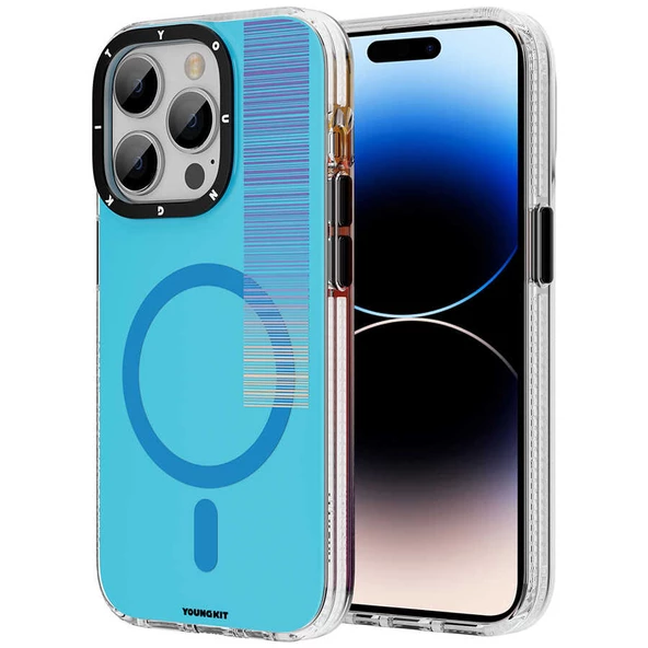 Youngkit Apple iPhone 14 Pro Max Kılıf Magsafe Şarj Özellikli Youngkit Pure Serisi Kapak - 8