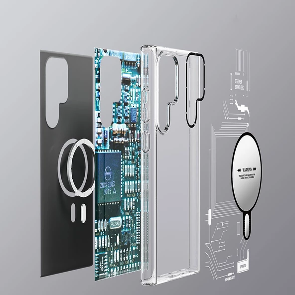Youngkit Galaxy S23 Ultra Kılıf Magsafe Şarj Özellikli YoungKit Technology Serisi Kapak - Resim 3
