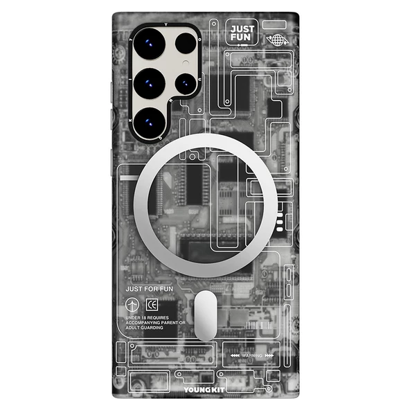 Youngkit Galaxy S23 Ultra Kılıf Magsafe Şarj Özellikli YoungKit Technology Serisi Kapak - Resim 9