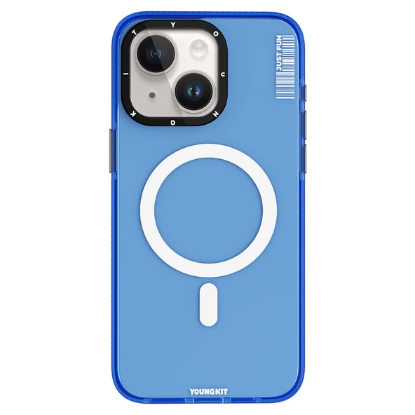 Youngkit Apple iPhone 15 Kılıf Magsafe Şarj Özellikli YoungKit Crystal Color Serisi Kapak - Resim 7