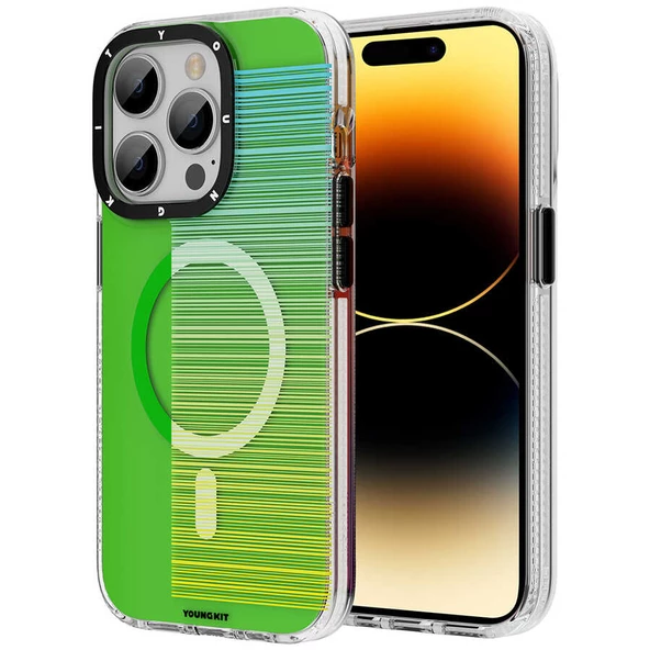 Youngkit Apple iPhone 14 Pro Max Kılıf Magsafe Şarj Özellikli Youngkit Pure Serisi Kapak - 9