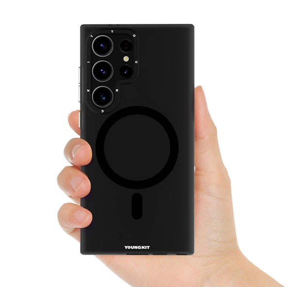 Youngkit Galaxy S24 Ultra Kılıf Magsafe Şarj Özellikli Youngkit Hidden Sand Serisi Kapak - Resim 4