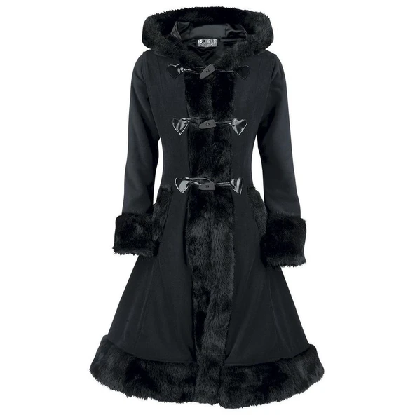 Tasarım Kaşe Kaşmir Kürk Detaylı Kaban - 6