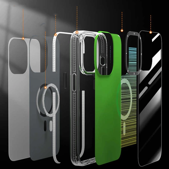 Youngkit Apple iPhone 14 Plus Kılıf Magsafe Şarj Özellikli Youngkit Pure Serisi Kapak - Resim 4